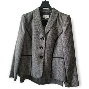 Grey Blazer with skirt set